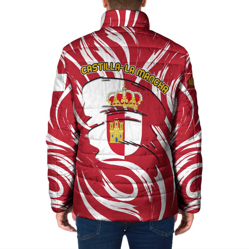 Castilla La Mancha Flag Padded Jacket Autonomous Community of Spain - Wonder Print Shop