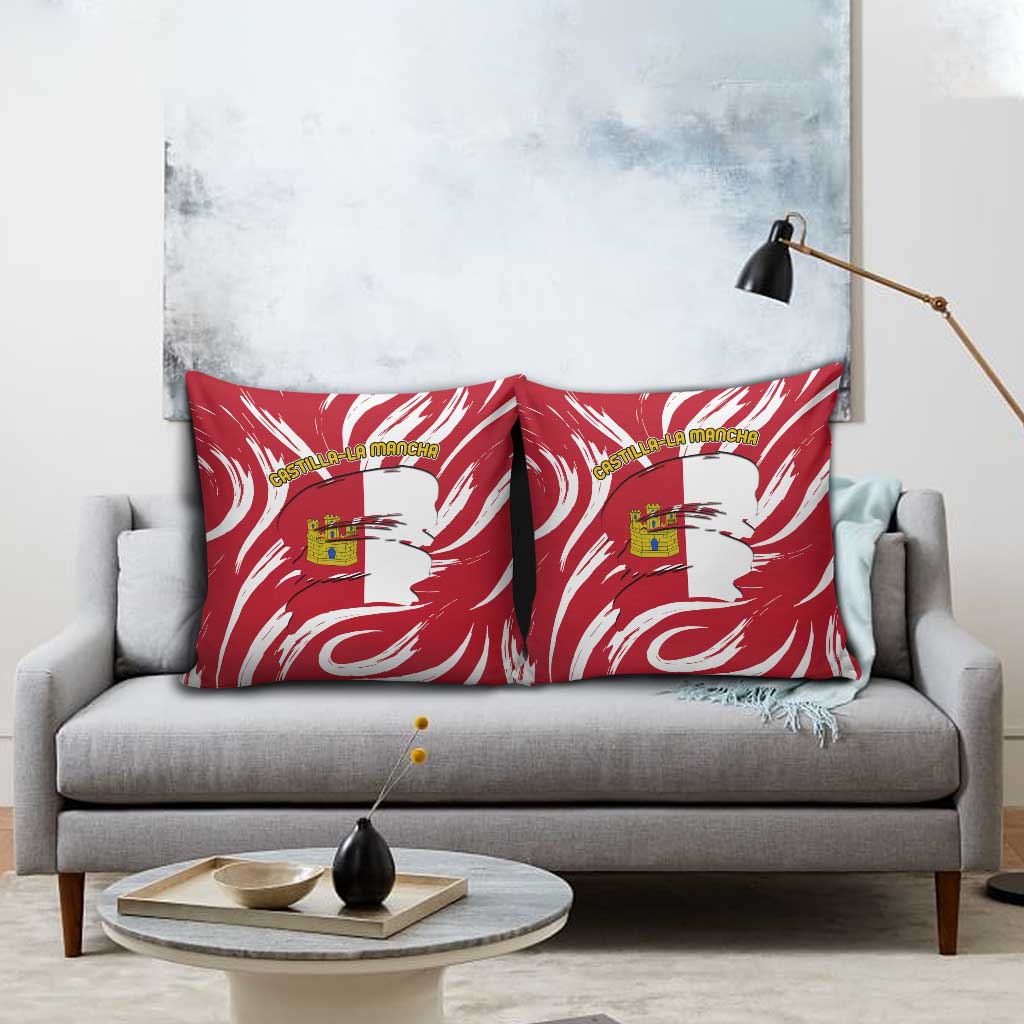 Castilla La Mancha Flag Pillow Cover Autonomous Community of Spain - Wonder Print Shop