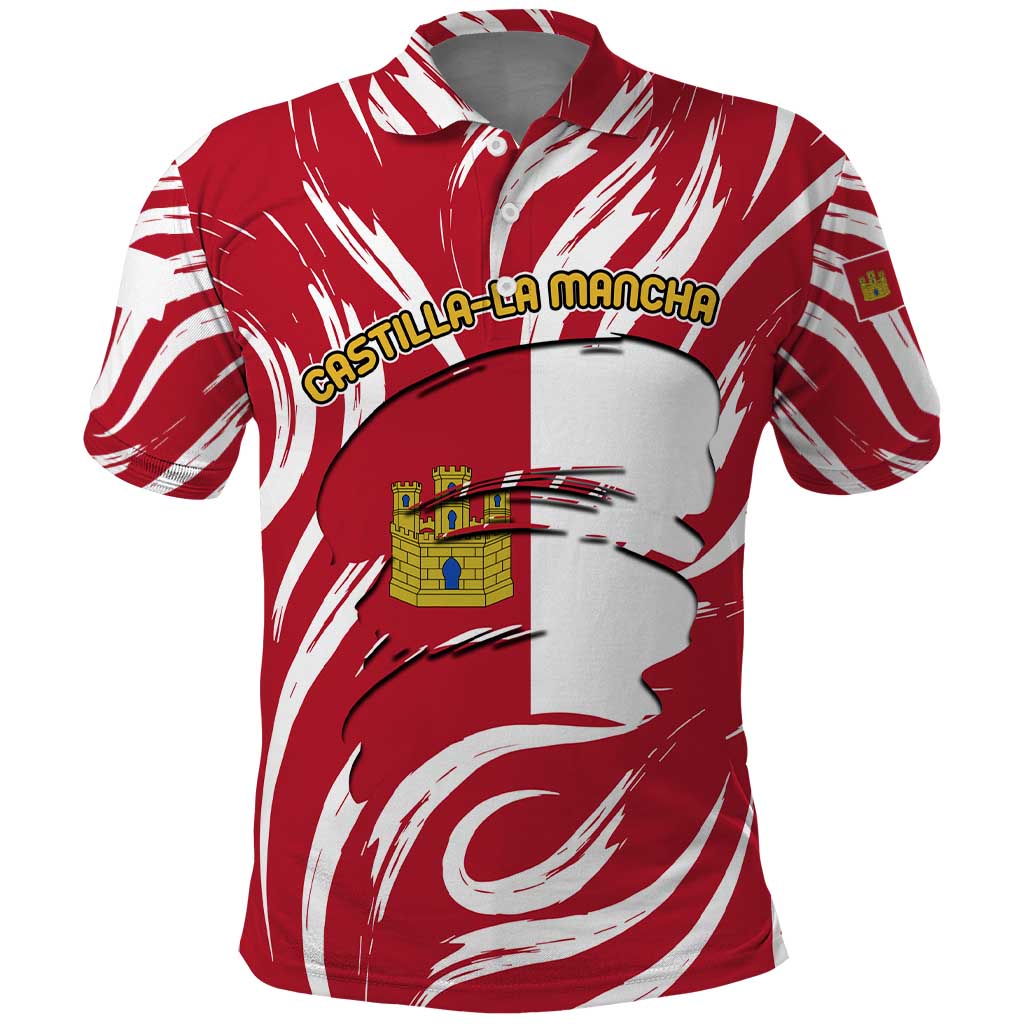 Castilla La Mancha Flag Polo Shirt Autonomous Community of Spain - Wonder Print Shop