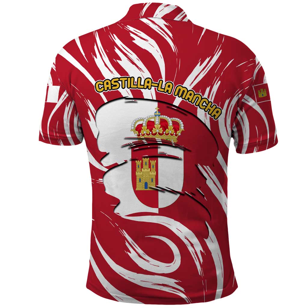 Castilla La Mancha Flag Polo Shirt Autonomous Community of Spain - Wonder Print Shop