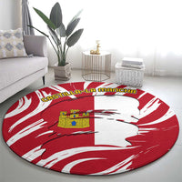 Castilla La Mancha Flag Round Carpet Autonomous Community of Spain - Wonder Print Shop