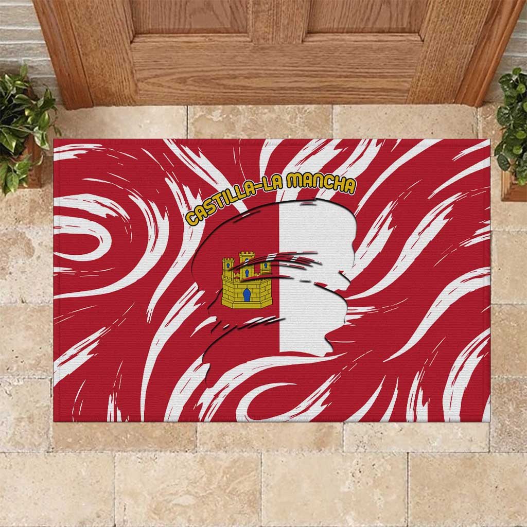Castilla La Mancha Flag Rubber Doormat Autonomous Community of Spain - Wonder Print Shop