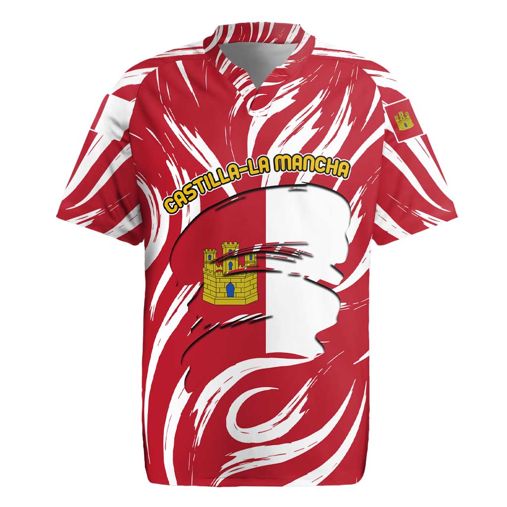 Castilla La Mancha Flag Rugby Jersey Autonomous Community of Spain - Wonder Print Shop