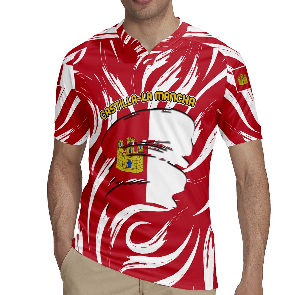 Castilla La Mancha Flag Rugby Jersey Autonomous Community of Spain - Wonder Print Shop