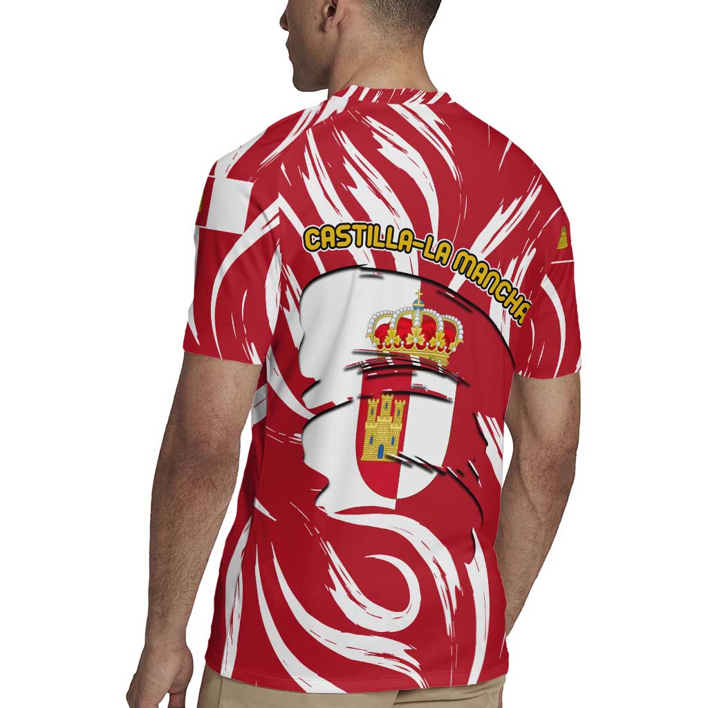 Castilla La Mancha Flag Rugby Jersey Autonomous Community of Spain - Wonder Print Shop