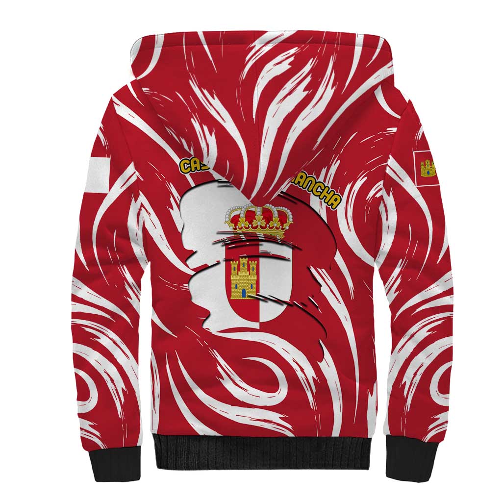 Castilla La Mancha Flag Sherpa Hoodie Autonomous Community of Spain - Wonder Print Shop