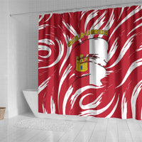 Castilla La Mancha Flag Shower Curtain Autonomous Community of Spain - Wonder Print Shop