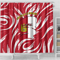 Castilla La Mancha Flag Shower Curtain Autonomous Community of Spain - Wonder Print Shop