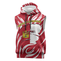 Castilla La Mancha Flag Sleeveless Hoodie Autonomous Community of Spain - Wonder Print Shop