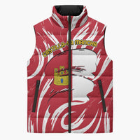 Castilla La Mancha Flag Sleeveless Puffer Jacket Autonomous Community of Spain - Wonder Print Shop