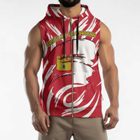 Castilla La Mancha Flag Sleeveless Zip Hoodie Autonomous Community of Spain - Wonder Print Shop