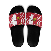 Castilla La Mancha Flag Slide Sandals Autonomous Community of Spain - Wonder Print Shop