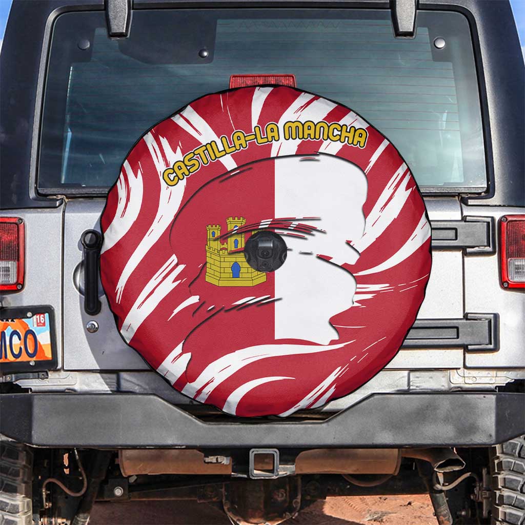 Castilla La Mancha Flag Spare Tire Cover Autonomous Community of Spain - Wonder Print Shop