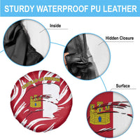 Castilla La Mancha Flag Spare Tire Cover Autonomous Community of Spain - Wonder Print Shop