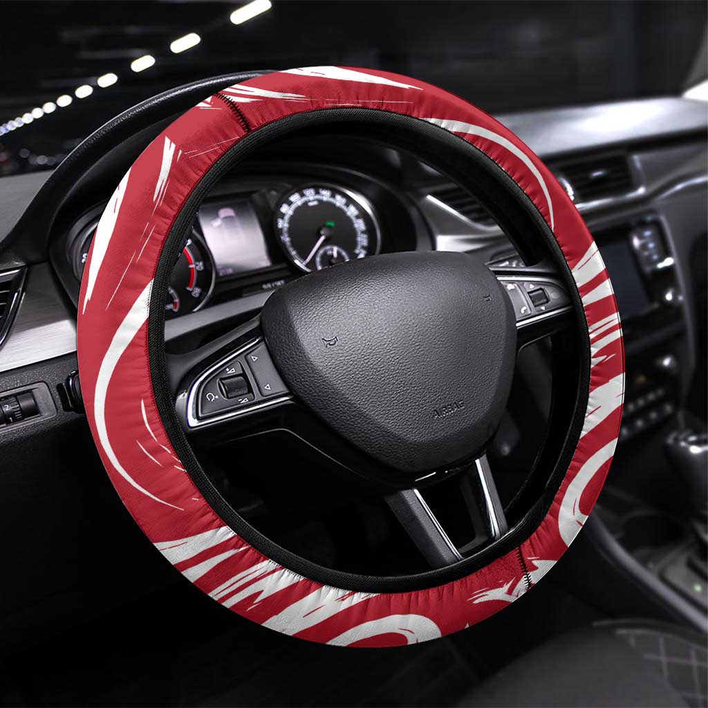 Castilla La Mancha Flag Steering Wheel Cover Autonomous Community of Spain - Wonder Print Shop