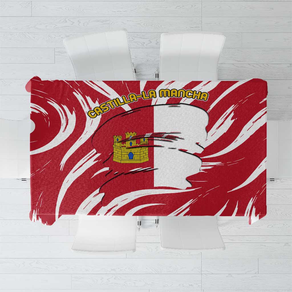 Castilla La Mancha Flag Tablecloth Autonomous Community of Spain - Wonder Print Shop