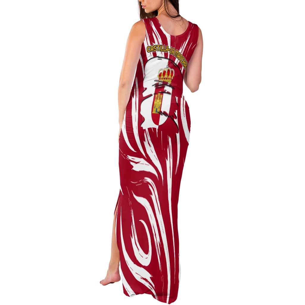 Castilla La Mancha Flag Tank Maxi Dress Autonomous Community of Spain - Wonder Print Shop