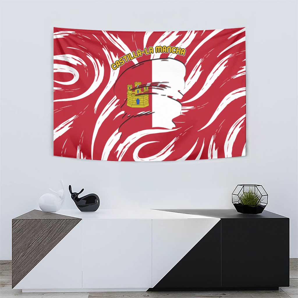 Castilla La Mancha Flag Tapestry Autonomous Community of Spain - Wonder Print Shop