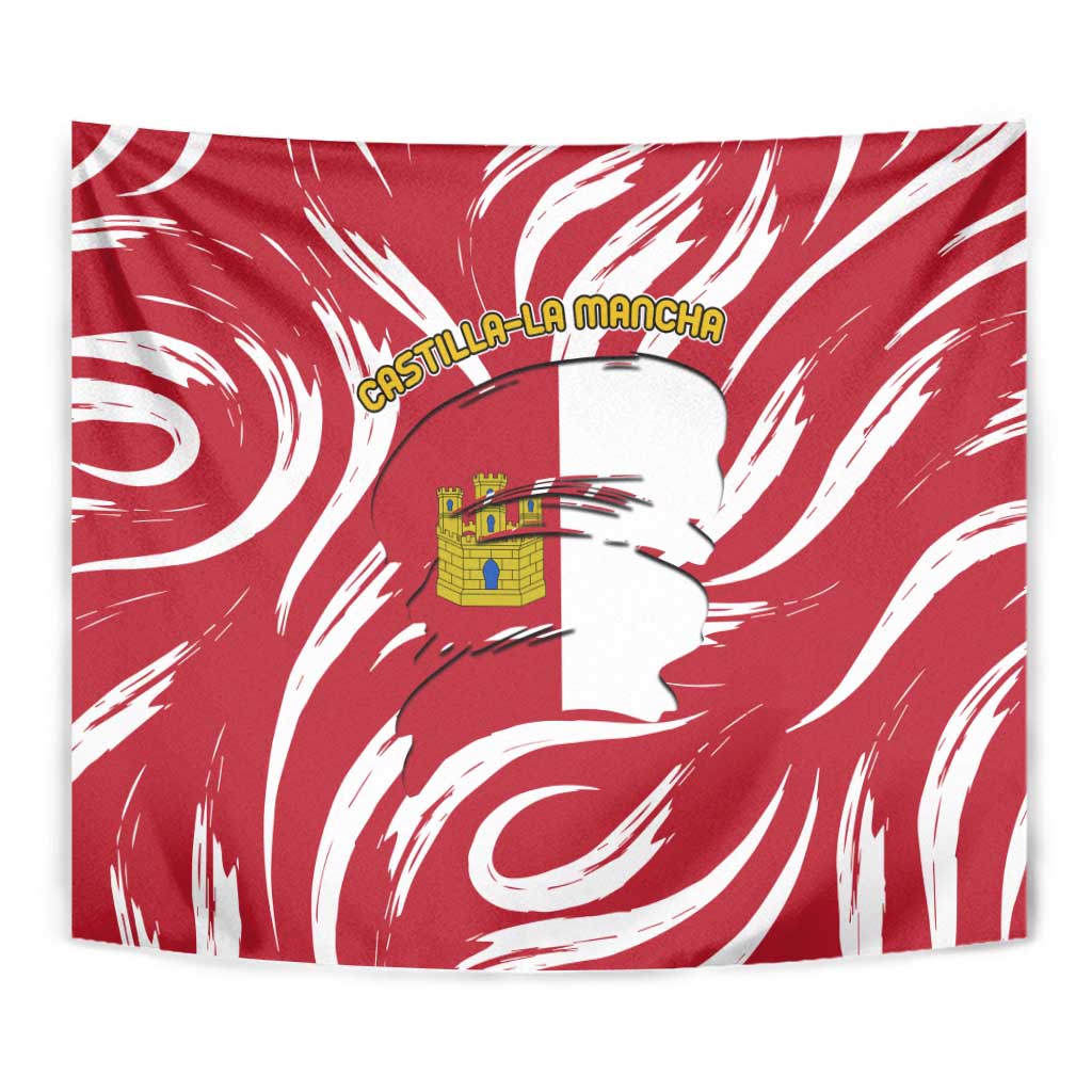 Castilla La Mancha Flag Tapestry Autonomous Community of Spain - Wonder Print Shop