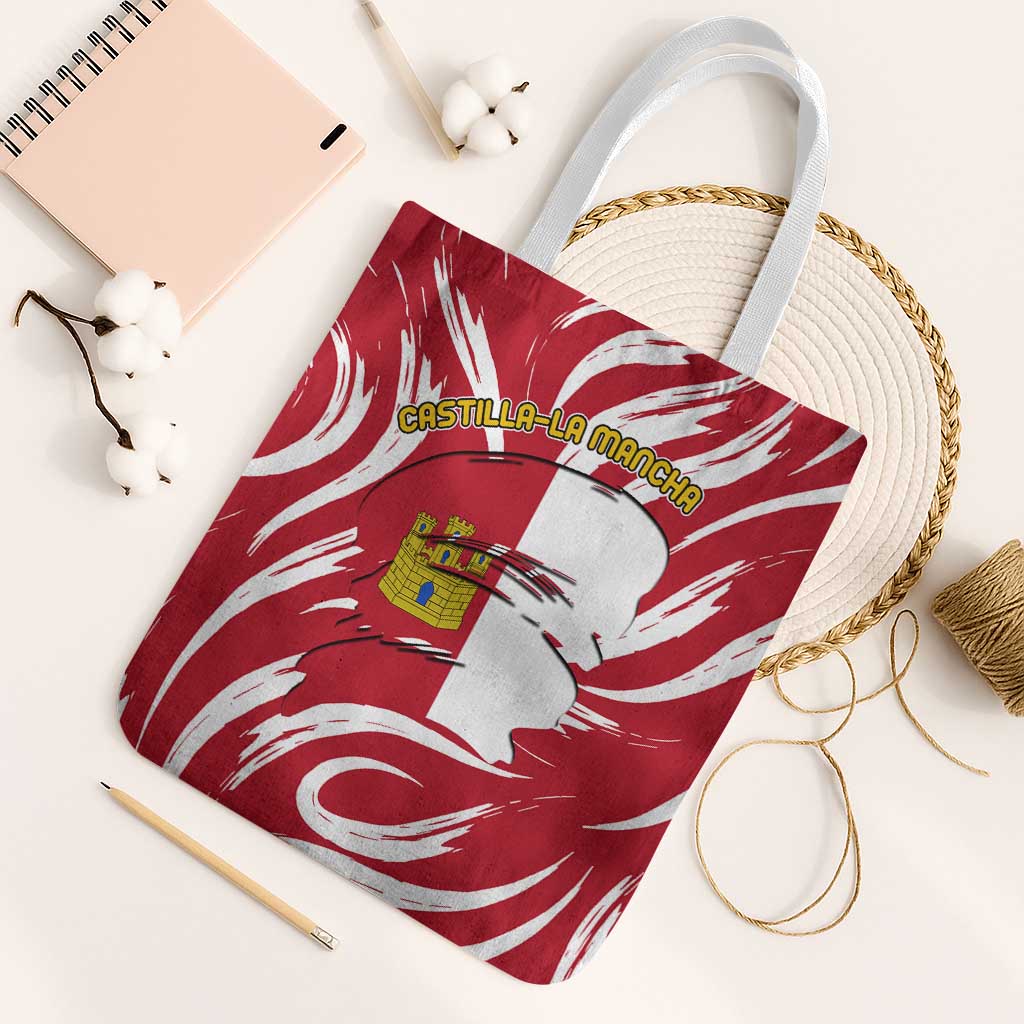 Castilla La Mancha Flag Tote Bag Autonomous Community of Spain - Wonder Print Shop