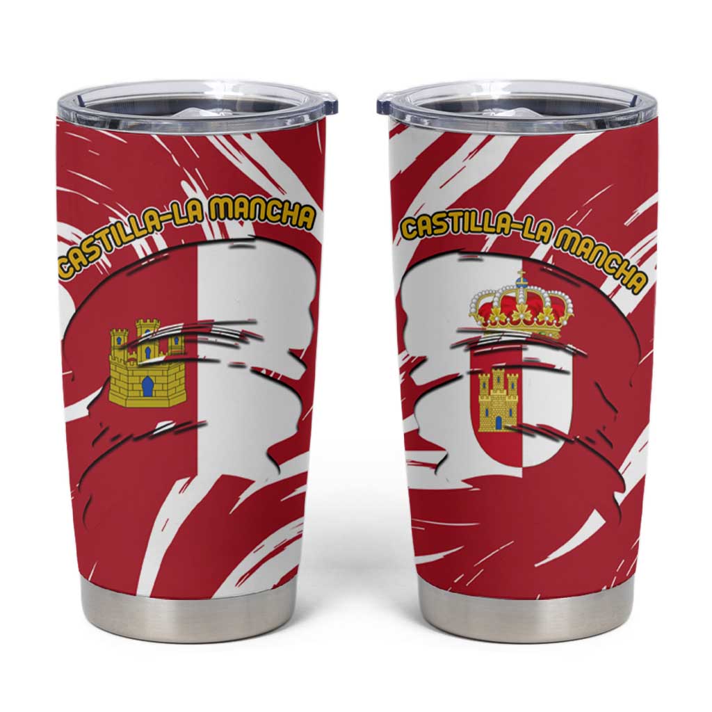 Castilla La Mancha Flag Tumbler Cup Autonomous Community of Spain - Wonder Print Shop