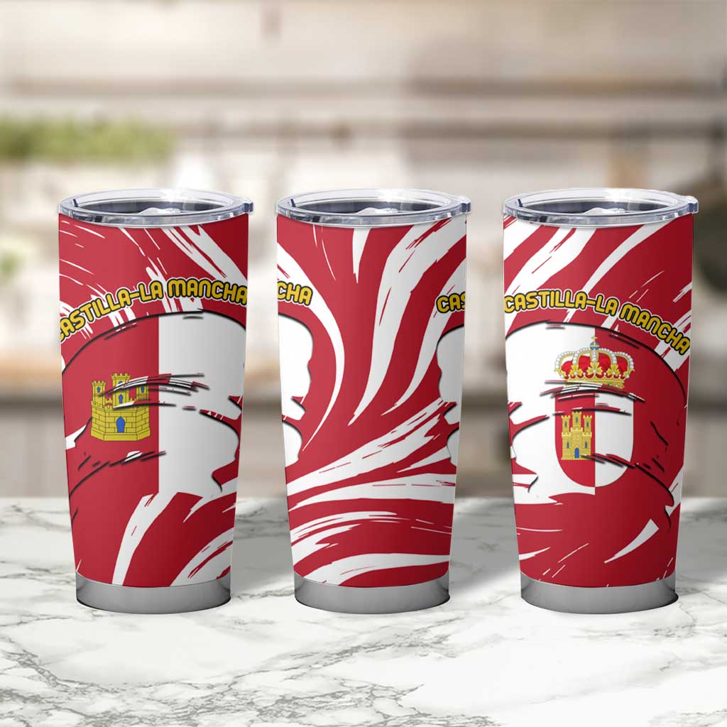 Castilla La Mancha Flag Tumbler Cup Autonomous Community of Spain - Wonder Print Shop