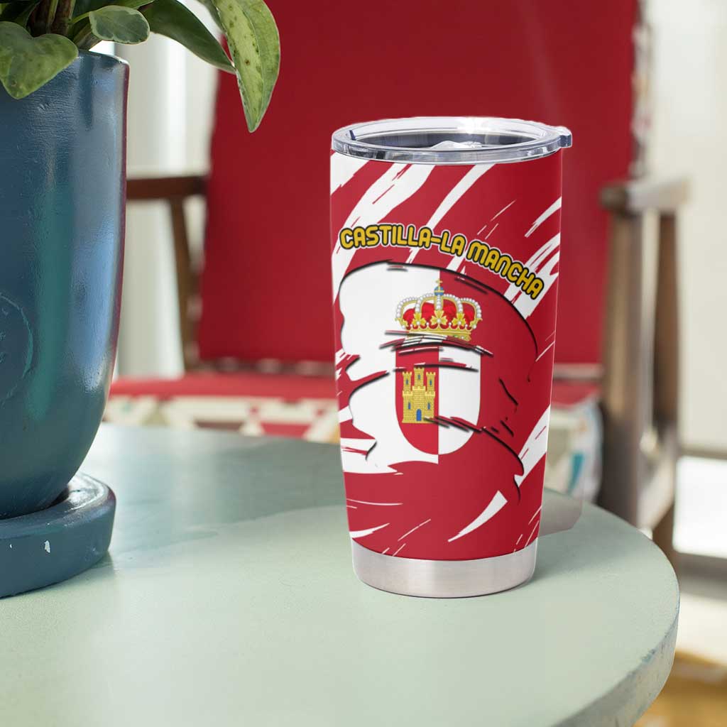Castilla La Mancha Flag Tumbler Cup Autonomous Community of Spain - Wonder Print Shop
