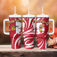 Castilla La Mancha Flag Tumbler With Handle Autonomous Community of Spain - Wonder Print Shop
