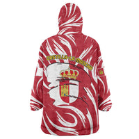 Castilla La Mancha Flag Wearable Blanket Hoodie Autonomous Community of Spain - Wonder Print Shop