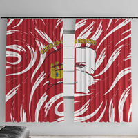 Castilla La Mancha Flag Window Curtain Autonomous Community of Spain - Wonder Print Shop