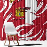 Castilla La Mancha Flag Window Curtain Autonomous Community of Spain - Wonder Print Shop