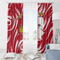 Castilla La Mancha Flag Window Curtain Autonomous Community of Spain - Wonder Print Shop