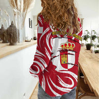 Castilla La Mancha Flag Women Casual Shirt Autonomous Community of Spain - Wonder Print Shop