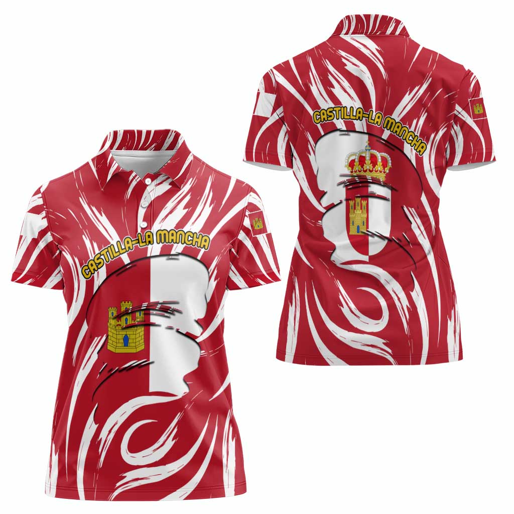 Castilla La Mancha Flag Women Polo Shirt Autonomous Community of Spain - Wonder Print Shop