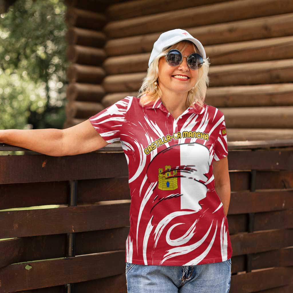Castilla La Mancha Flag Women Polo Shirt Autonomous Community of Spain - Wonder Print Shop