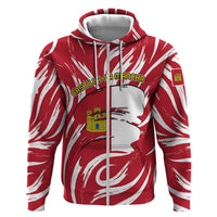 Castilla La Mancha Flag Zip Hoodie Autonomous Community of Spain - Wonder Print Shop