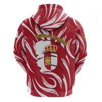 Castilla La Mancha Flag Zip Hoodie Autonomous Community of Spain - Wonder Print Shop