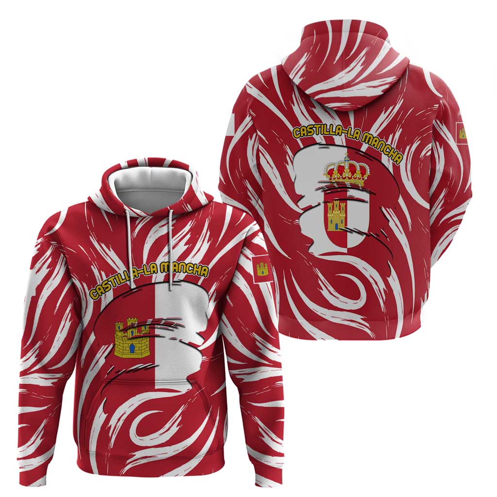 Castilla La Mancha Flag Zip Hoodie Autonomous Community of Spain - Wonder Print Shop