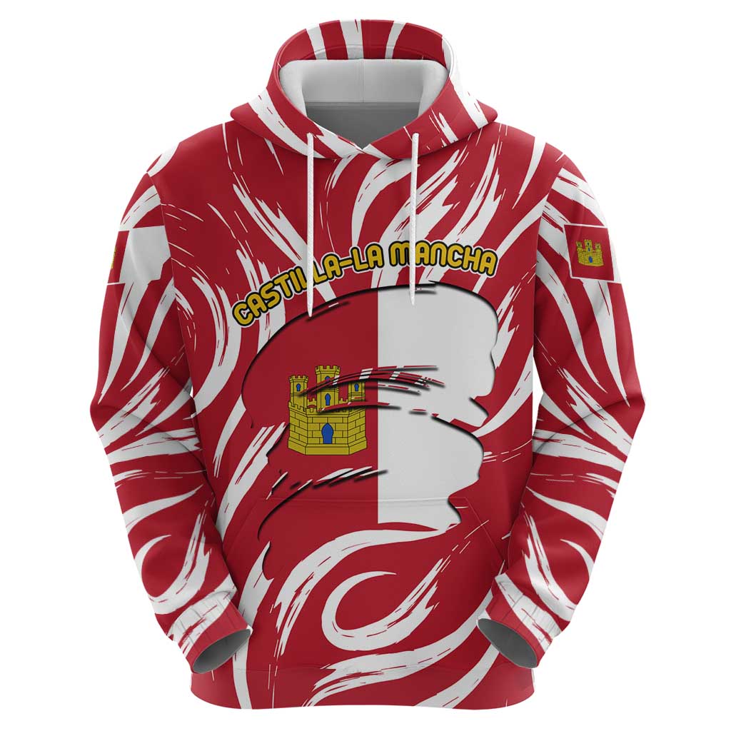 Castilla La Mancha Flag Zip Hoodie Autonomous Community of Spain - Wonder Print Shop