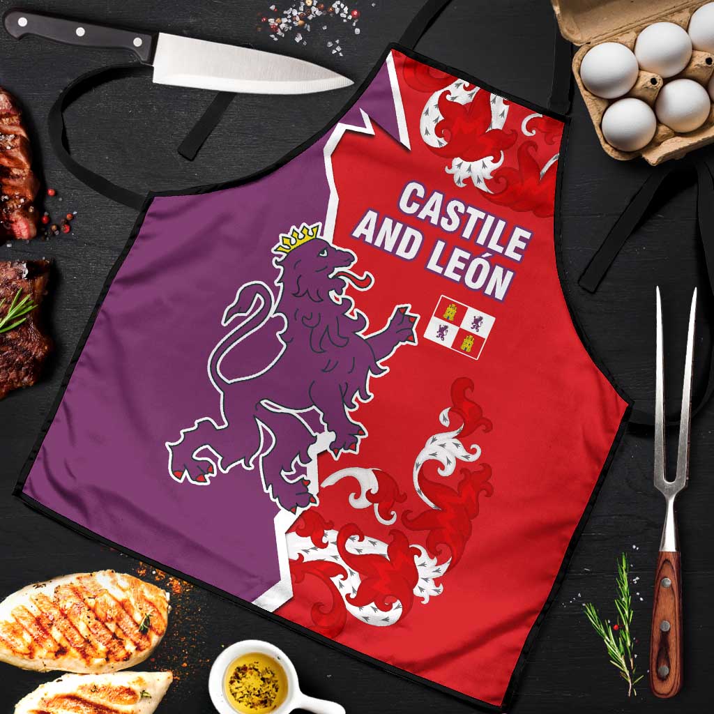 Castile and León Flag Apron Autonomous Community of Spain - Wonder Print Shop