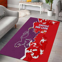 Castile and León Flag Area Rug Autonomous Community of Spain - Wonder Print Shop