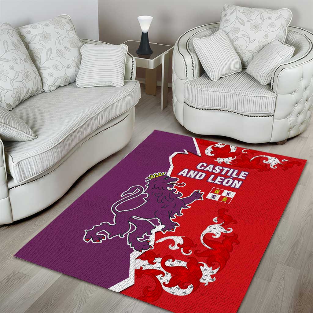 Castile and León Flag Area Rug Autonomous Community of Spain - Wonder Print Shop