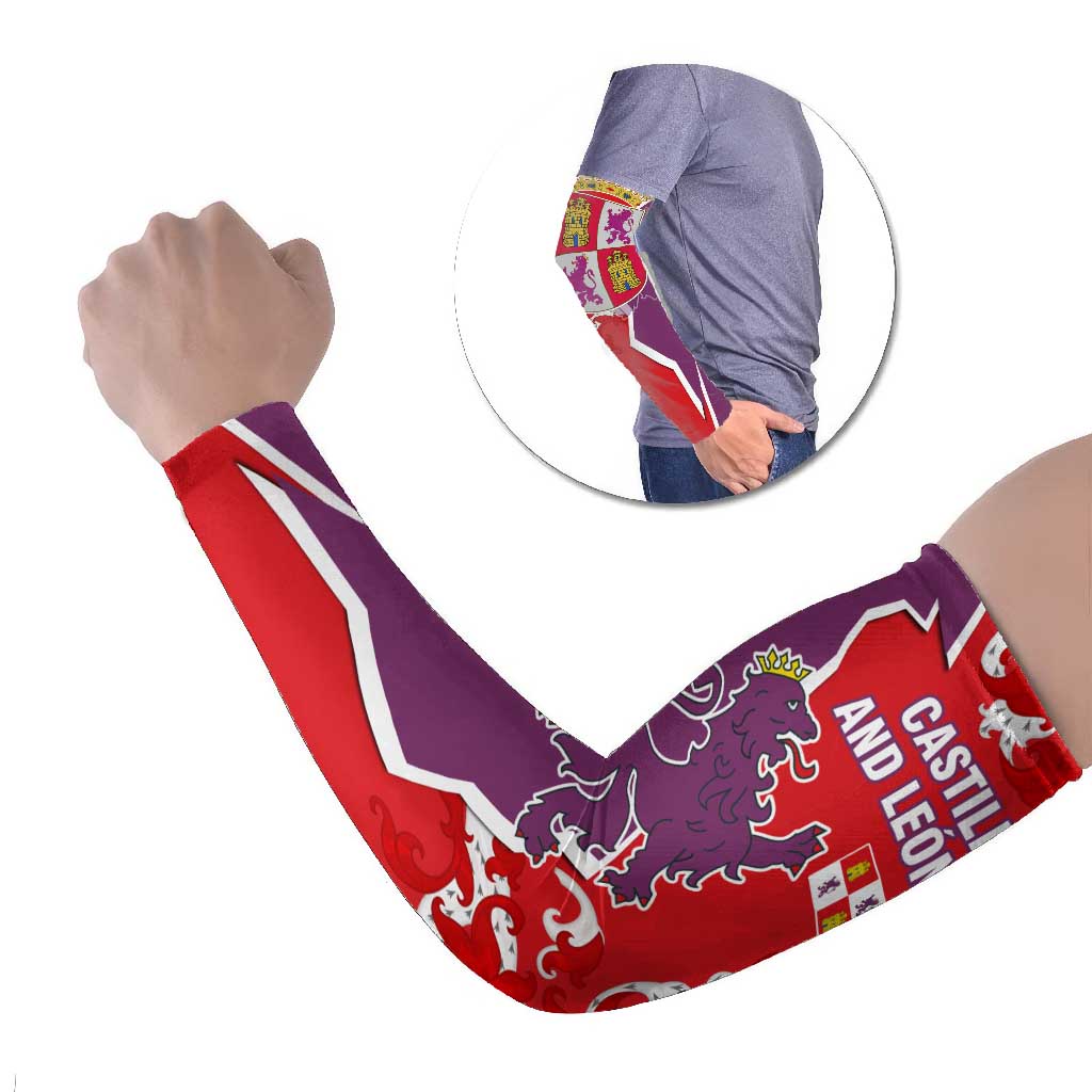 Castile and León Flag Arm Sleeves Autonomous Community of Spain - Wonder Print Shop