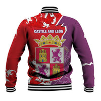 Castile and León Flag Baseball Jacket Autonomous Community of Spain - Wonder Print Shop