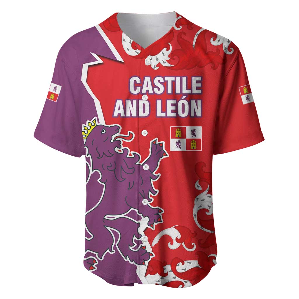 Castile and León Flag Baseball Jersey Autonomous Community of Spain - Wonder Print Shop