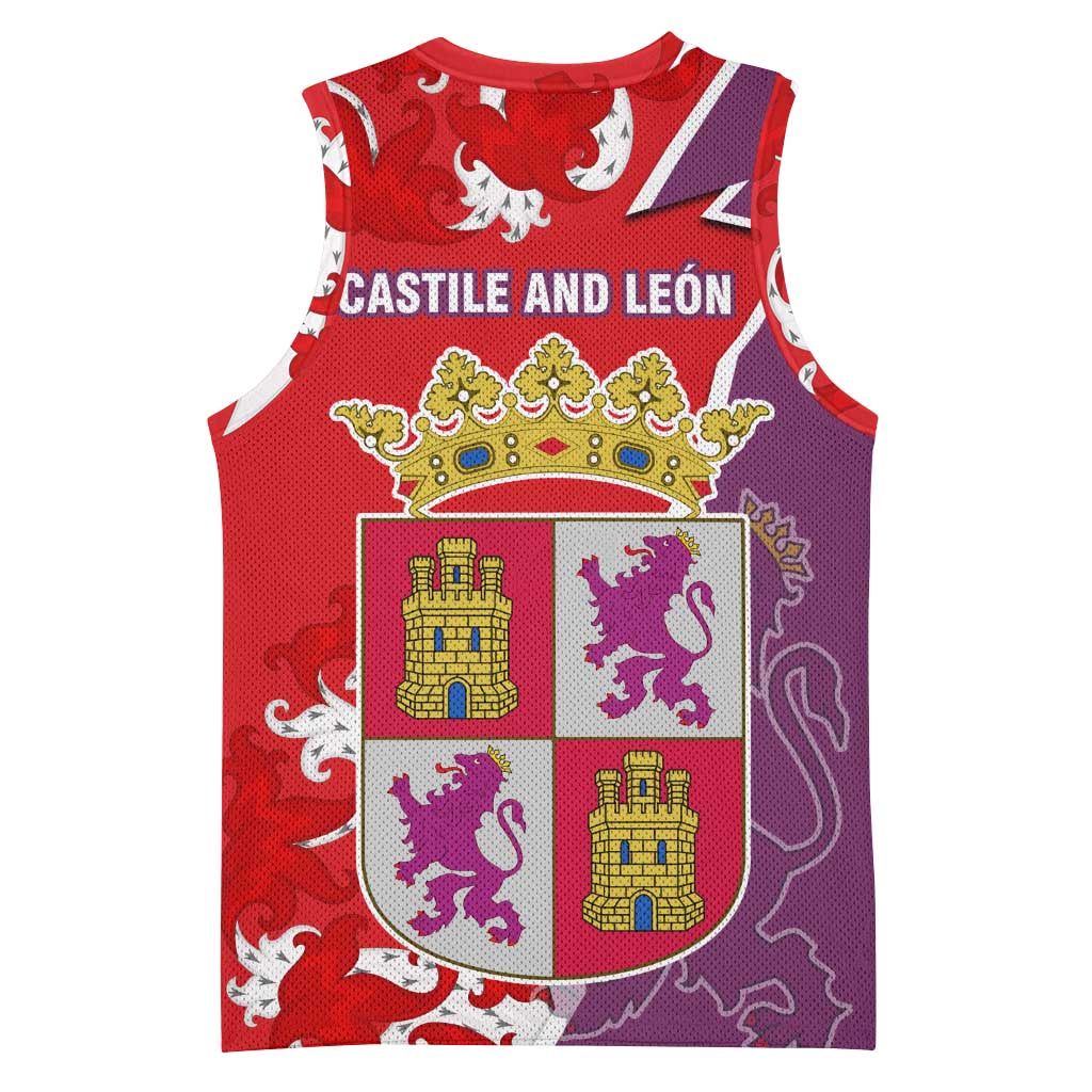 Castile and León Flag Basketball Jersey Autonomous Community of Spain - Wonder Print Shop