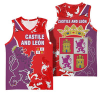 Castile and León Flag Basketball Jersey Autonomous Community of Spain - Wonder Print Shop