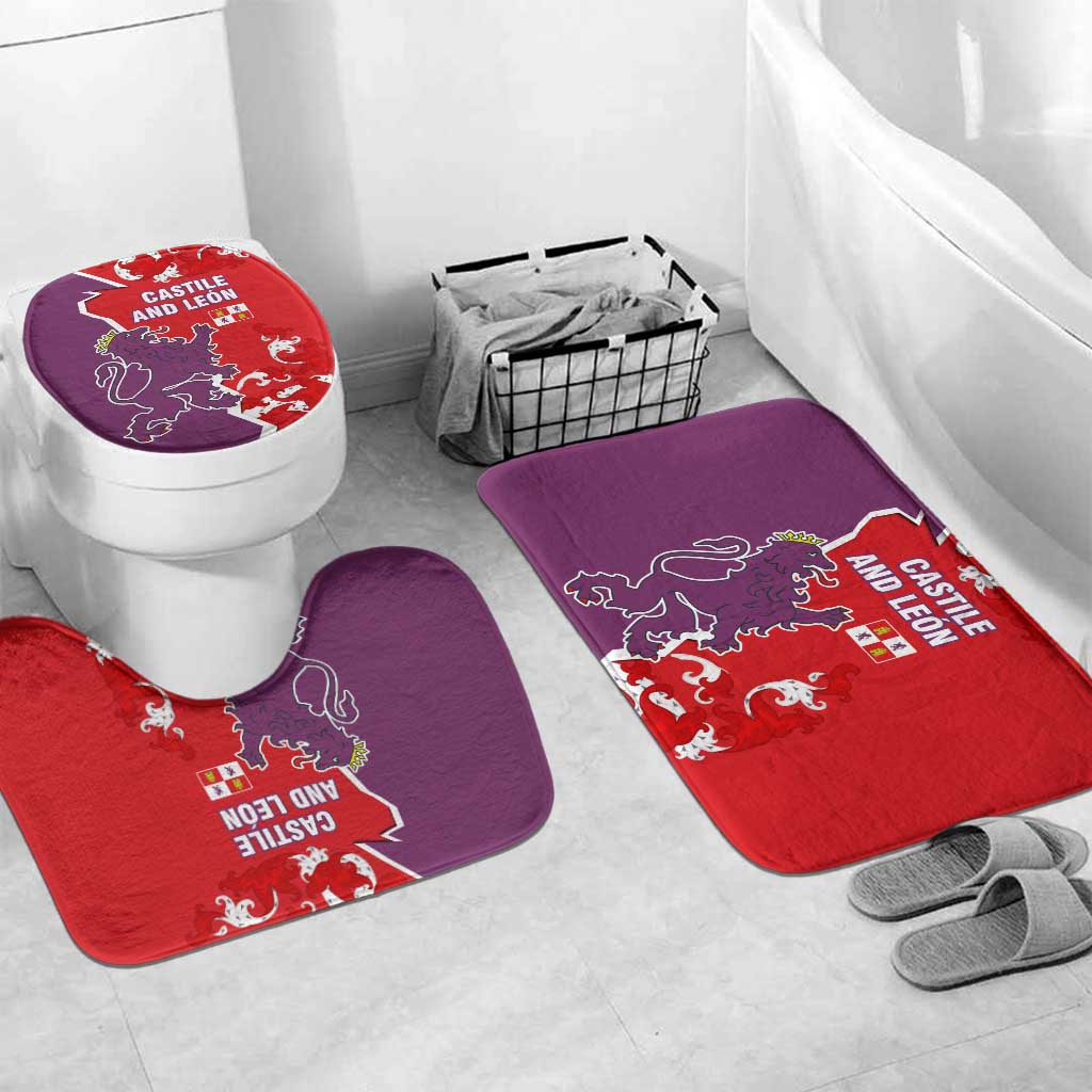 Castile and León Flag Bathroom Set Autonomous Community of Spain - Wonder Print Shop