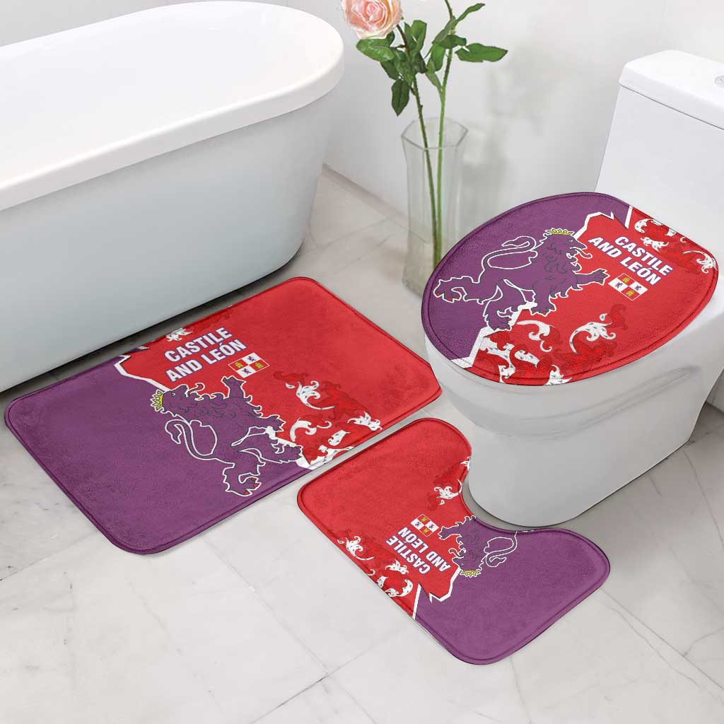 Castile and León Flag Bathroom Set Autonomous Community of Spain - Wonder Print Shop