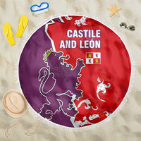 Castile and León Flag Beach Blanket Autonomous Community of Spain - Wonder Print Shop